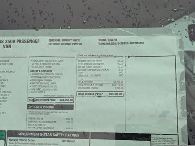 2025 Chevrolet Express Passenger 3500 1LS