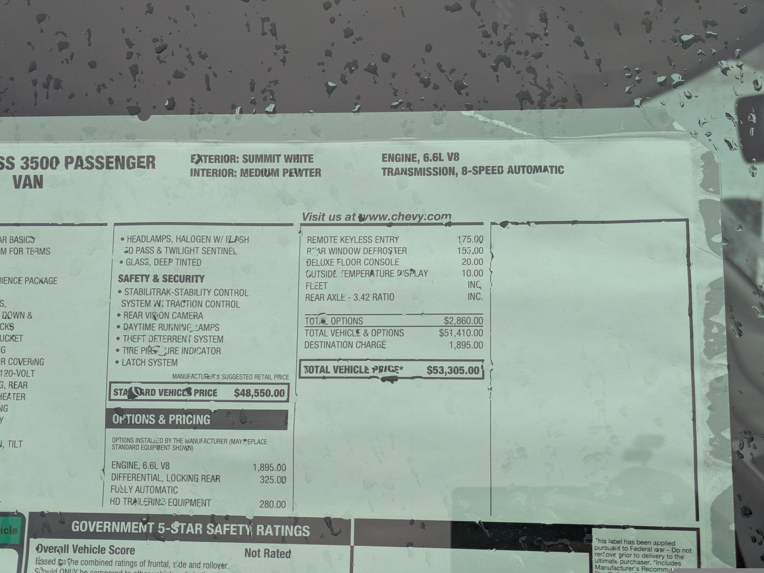 2025 Chevrolet Express Passenger 3500 1LS