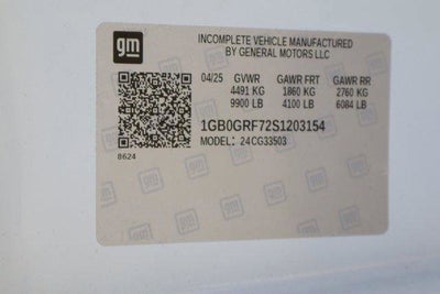 2025 Chevrolet Express Cutaway 3500 1WT