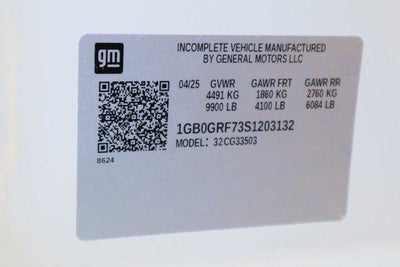 2025 Chevrolet Express Cutaway 3500 1WT