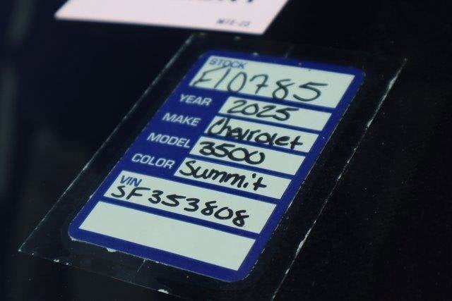 2025 Chevrolet Silverado 3500 HD Chassis Cab Work Truck