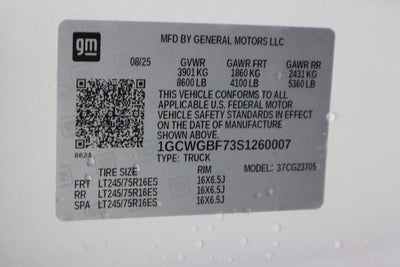 2025 Chevrolet Express Cargo 2500 WT