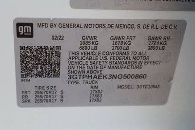 2022 GMC Sierra 1500 Pro